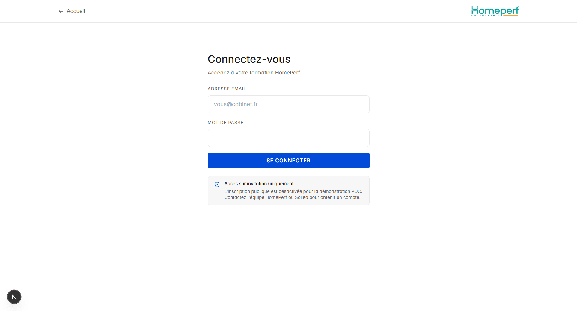 1. Connexion